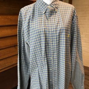NWOT, RL, LS, Button Down, Blue Plaid Shirt